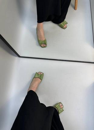 Эксклюзивные туфли из итальянской кожи и замши женские на каблуке с бантиком6 фото