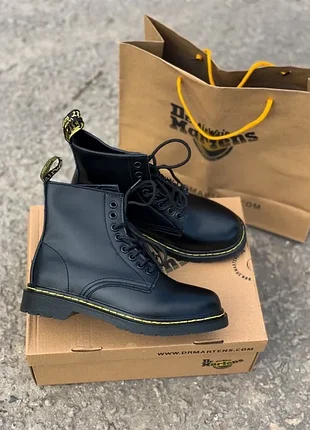 Сапоги dr.martens, осенние мартинсы 1460 black