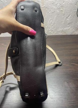 Кожаная коричневая сумка fendi sellerin3 фото