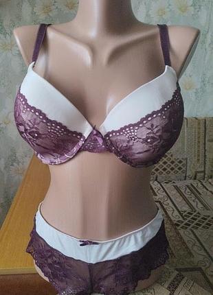 Шикарный комплект женского белья vivance - бюстгалтер и трусики, р.наш 48