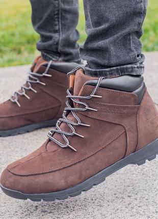 🍁timberland brown🍁кожаные мужские ботинки тимберленд, коричневые осенние/весенние/деми3 фото