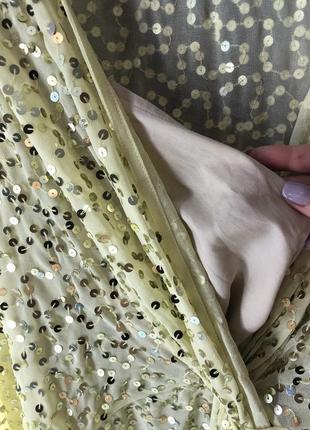 Платье-кимоно миди с перекрученной отделкой спереди и пайетками asos design6 фото