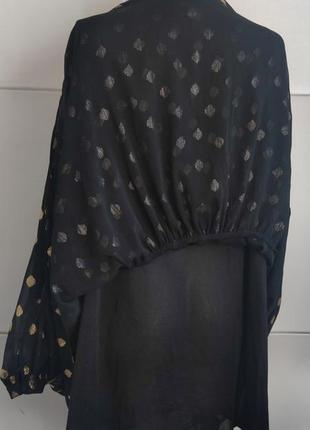 Сукня h&m з якісної легкої тканини чорного кольору з принтом горох7 фото