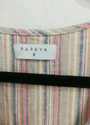 Льняная блузочка в полоску от papaya3 фото
