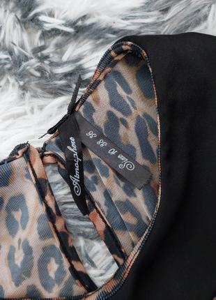 Блуза у леопардовый принт прозрачная блузка блузочка2 фото