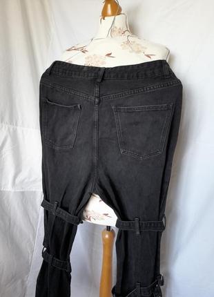 Джинсовые брюки в готическом стиле панк гранж3 фото