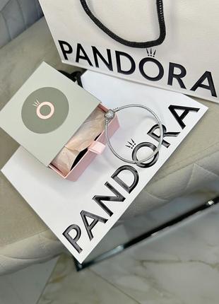 Серебряный браслет pandora s925 ale сердечко сердце