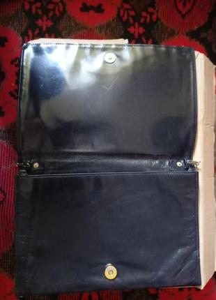 Клатч кожаный на цепочке