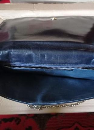 Клатч кожаный на цепочке