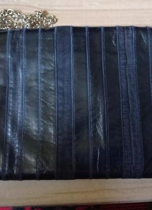 Клатч кожаный на цепочке