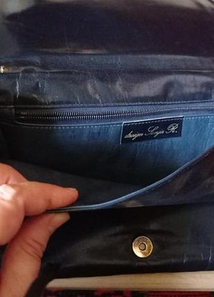 Клатч кожаный на цепочке