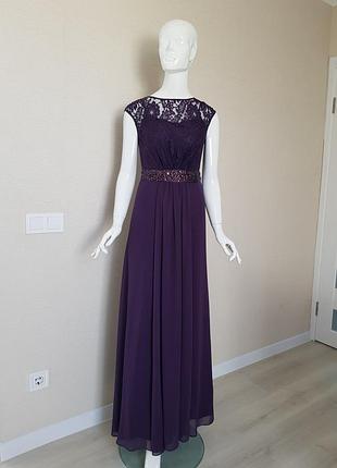 Изысканное вечернее коктельное платье шелк длинное coast