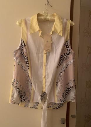 Блуза в стиле versace цепи и анималистический принт новая с биркой3 фото