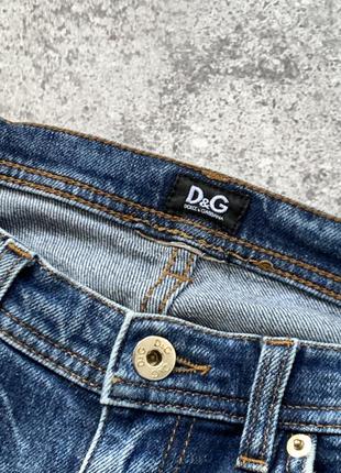 Vintage dolce & gabbana d&g jeans винтаж женские джинсы штаны брюки дольче габбана синие рваные с потертостями оригинал размер 287 фото