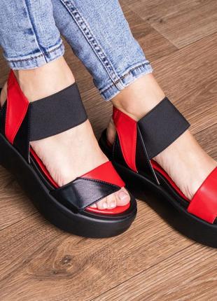 Женские сандалии fashion rebel 3039 39 размер 25 см красный1 фото