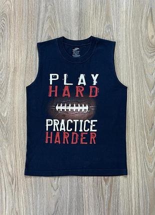 Подростковая хлопковая майка с принтом play hard