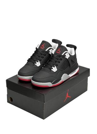 Чоловічі кросівки nike air jordan 4 retro bred#найк