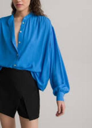 Голубая блуза, размер л2 фото