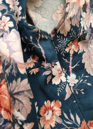Хлопковая блуза в розы, блузка цветочный принт, блузка с баской4 фото