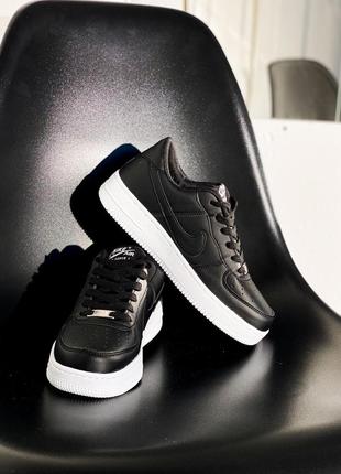 Nike air force 1 black and white sole discount