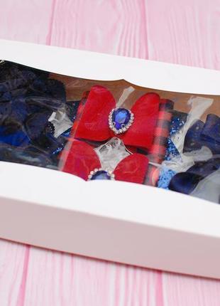 Подарочный набор украшений красно-синий2 фото