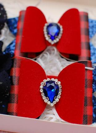 Подарочный набор украшений красно-синий3 фото