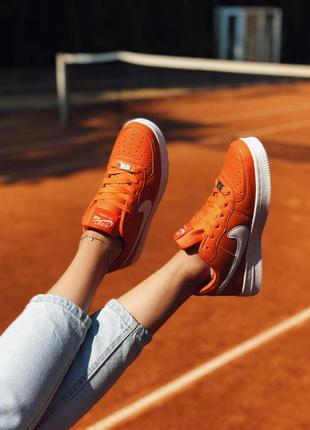 Женские кроссовки nike air force 1 low orange / smb4 фото