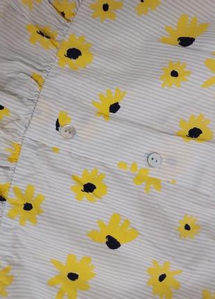 Блуза zara з соняшниками6 фото