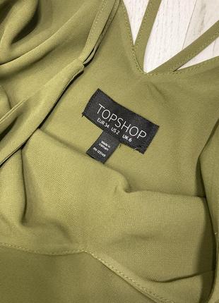 Хакі майка на бретельках topshop9 фото