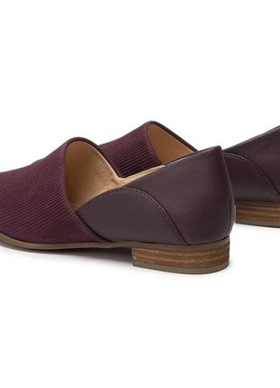 Шкіряні туфлі clarks pure tone burgundy3 фото