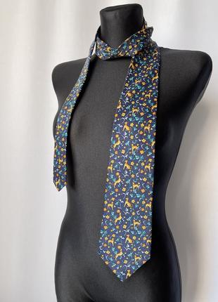 Галстук собачки борзые принт узор the tie studio london hand made1 фото