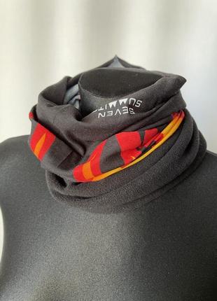Бафф с флисом зимний лыжный баф шарф языки пламени seven summits
