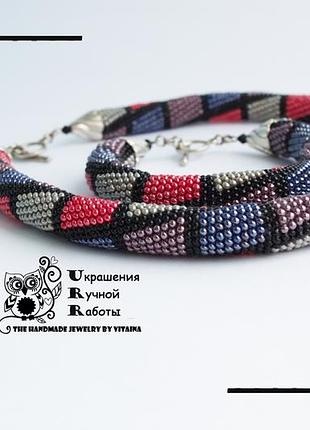 Витражи клетки бисер жгут 4