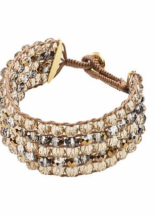 Браслет из богемского стёкла стильный модный дорогой бренд dyrberg kern оригинал