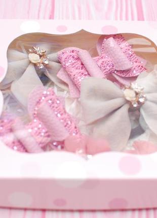 Подарочный набор украшений серо-розовый2 фото