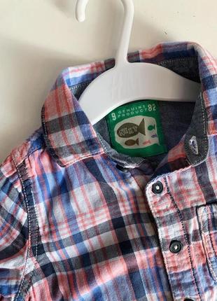 Рубашка в клетку 86-92 размер