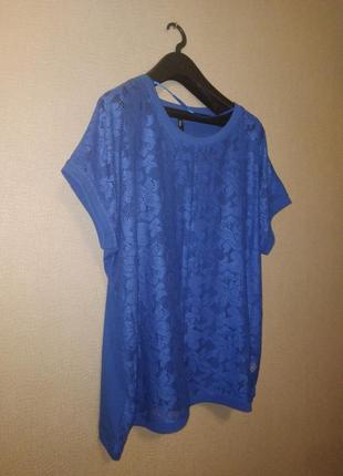 Туника, футболка, блуза супер-батал maxi blue (германия ) очень большой размер