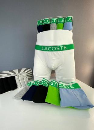 Мужские трусы боксеры lacoste 5 шт.8 фото