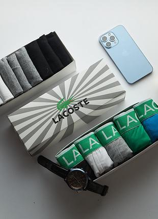 Мужские трусы боксеры lacoste 5 шт.9 фото