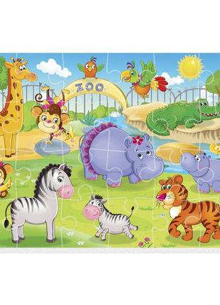Гра розвиваюча vladi toys м'які пазли а4 малюк зможе "зоопарк" (укр) (vt1102-17)