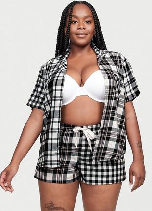 Victoria ́s victorias secret віктория сикрет піжама, костюм для сну flannel short pj set