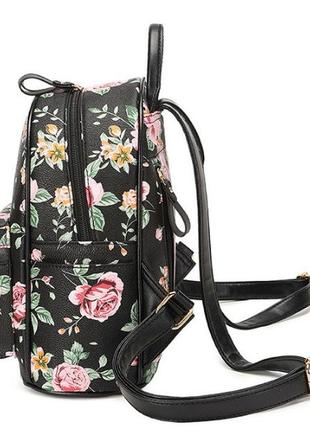 Детский прогулочный рюкзак с цветами, качественный рюкзачок для девочек с цветочками5 фото