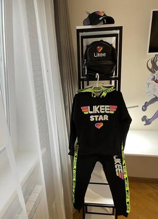 Спортивний костюм likee для дівчинки 8-10 років рюкзак  likee комплект для дівчинки подарунок для дівчинки