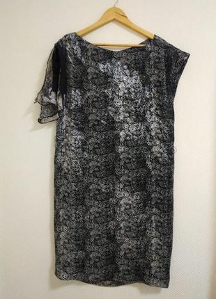 Шовкова сукня легка з асиметричним рукавом pietro filipi
