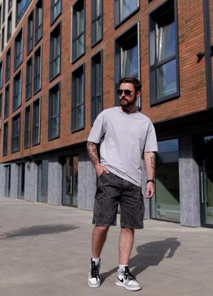 Карго джинсові шорти з кишенями якісні стильні