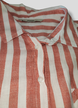 Льняная блуза в полоску майка рубашка лен вискоза8 фото