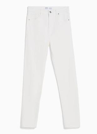 Джинсы bershka skinny high waist, белые4 фото