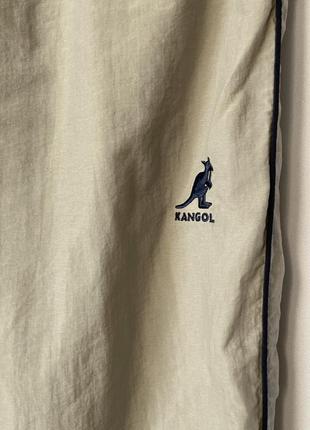 Kangol нейлоновые брюки брюки карго с затяжками бежевые текиви винтаж2 фото