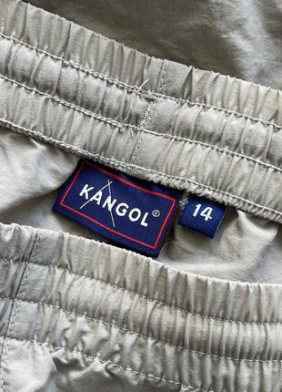 Kangol нейлоновые брюки брюки карго с затяжками бежевые текиви винтаж5 фото