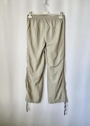Kangol нейлоновые брюки брюки карго с затяжками бежевые текиви винтаж3 фото